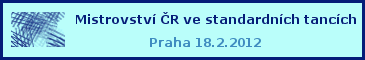 Mistrovství České republiky ve standardních tancích 2012